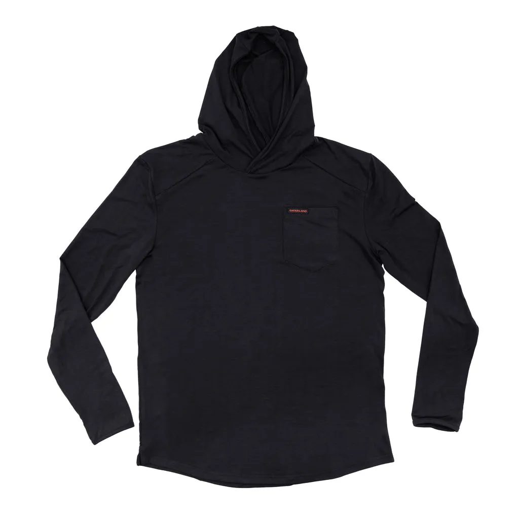 Safariland Bamboo Hoodie hettegenser Svart bambus