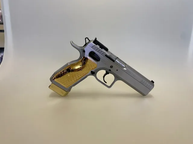 M-Arms 3D President Tanfoglio SF Long pistolgreb gull messing
