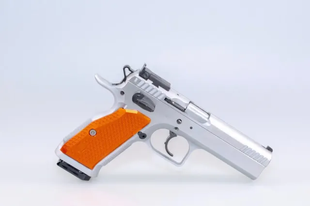 M-Arms Monarch 1 Tanfoglio SF pistolgrep oransje alu long thick