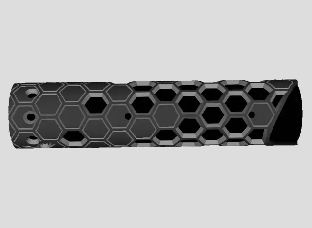 Unique Arms Witt Machine Hex handguard anodisert