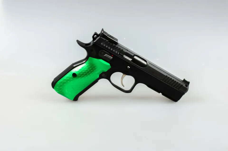 M-Arms 3D President pistolgrep CZ lang grønn alu