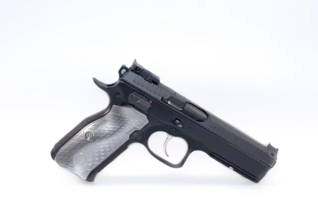 M-Arms 3D President pistolgrep CZ lang sølv alu