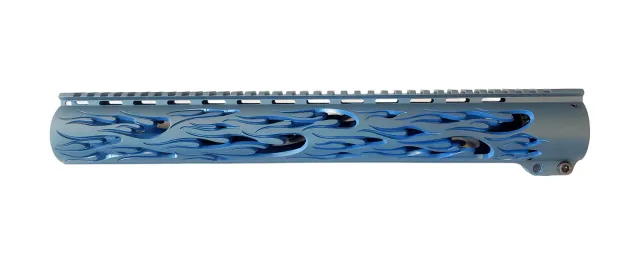 Unique Arms Slim Flames håndguard 15" blå titan