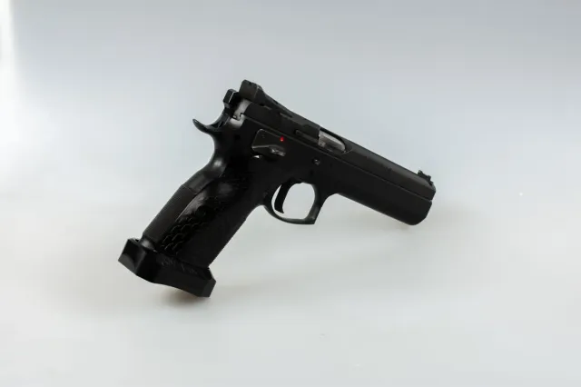 M-Arms 3D President Short pistolgrep svart aluminium