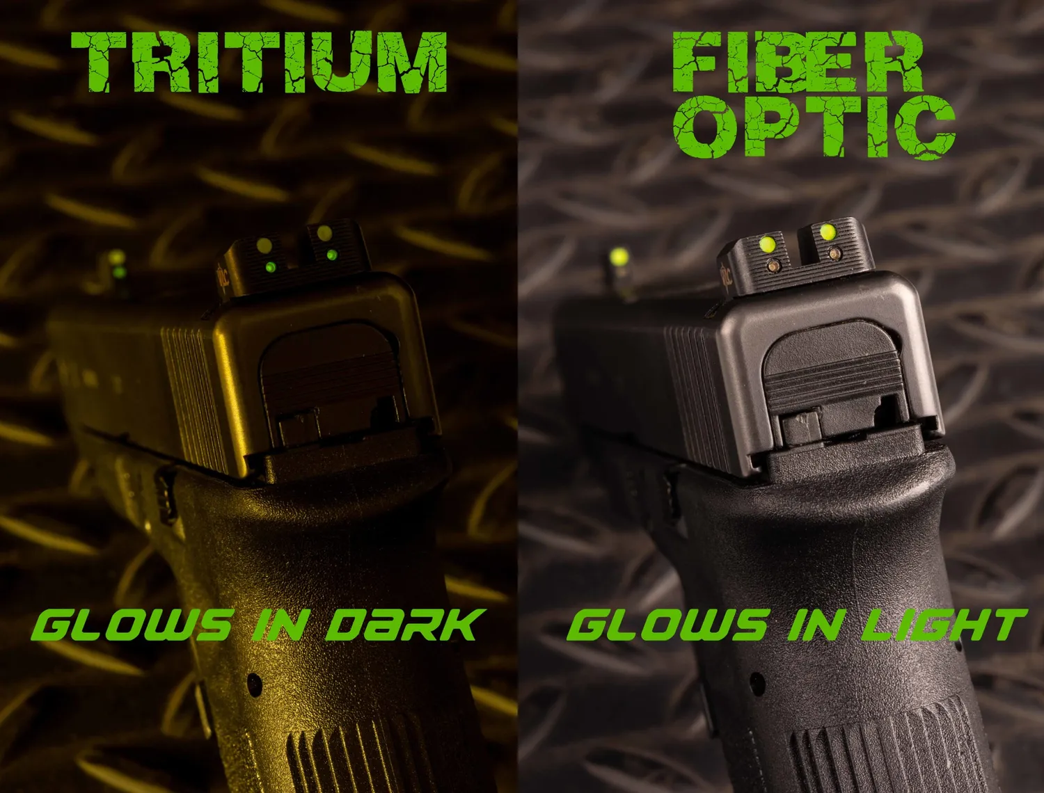 Viking Tactics VTAC Glock sikter fiber foran og bak