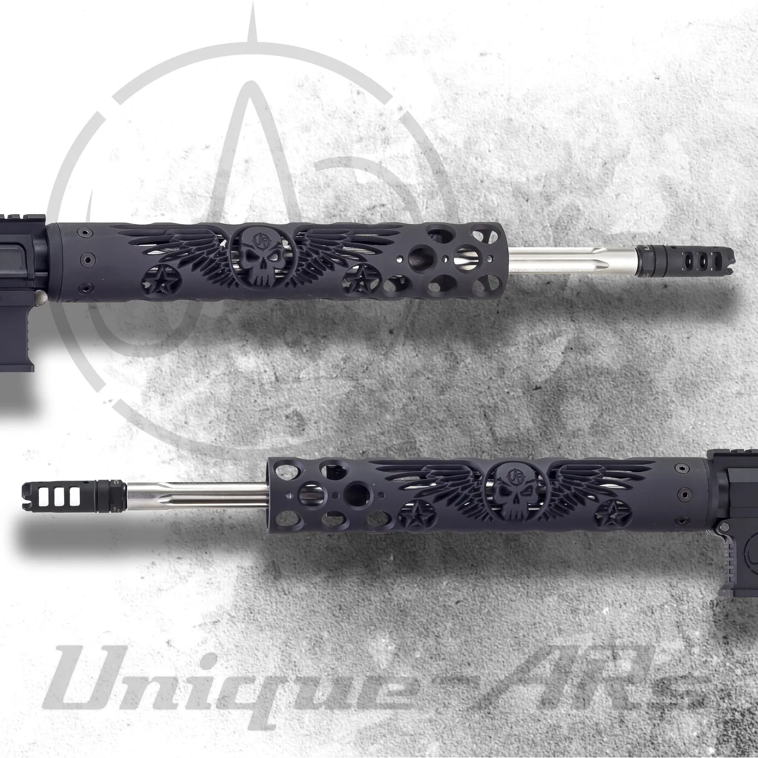 Unique Arms Wing & Skull håndguard aluminium