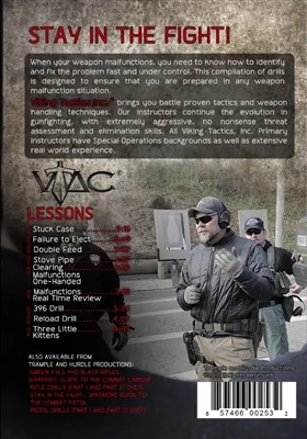 Viking Tactics VTAC Rifle Malfunction Drills DVD