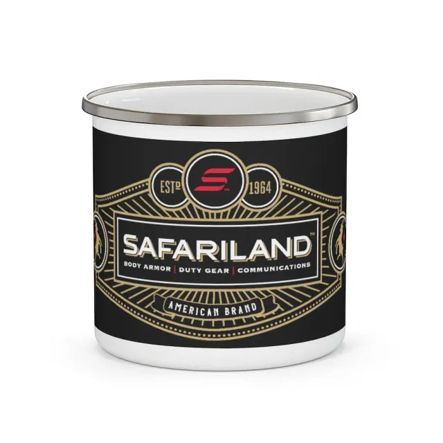 Safariland Campfire Mug turkopp 12oz emalje hvit