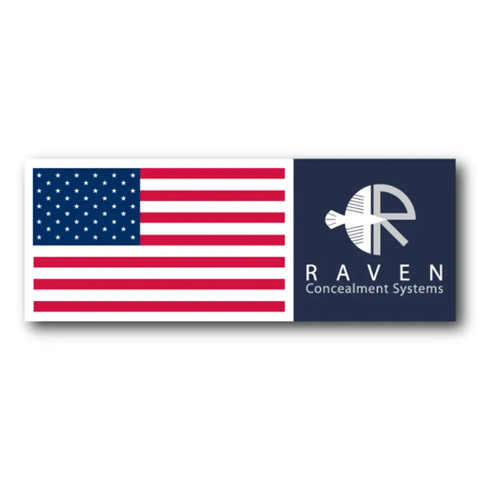 Raven Concealment RCS Gear US Flag klistremerke 76x51 svart