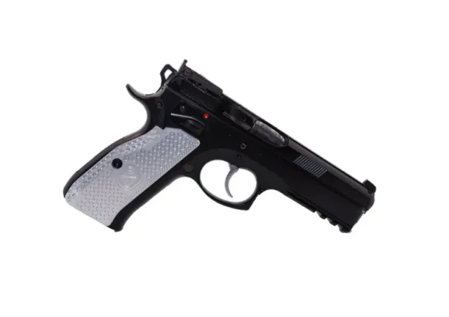 M-Arms Monarch 1 pistolgrep aluminium lang tykk sølv rillet