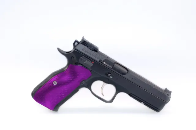 M-Arms 3D President pistolgrep CZ langt lilla alu