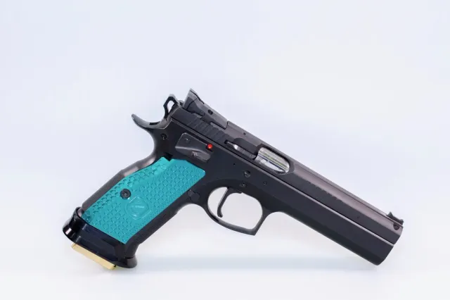 M-Arms Monarch 1 pistolgrep short thick petrolgrønn alu