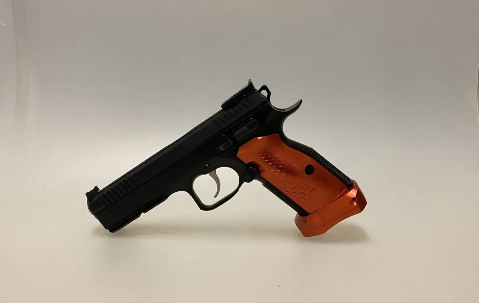 M-Arms 3D President Short pistolgrep rød aluminium